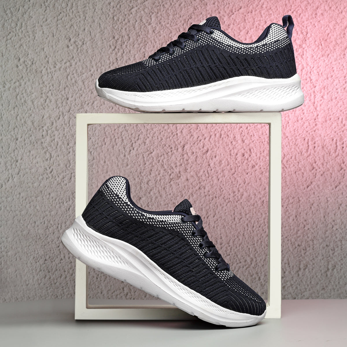 VOMAX SPORTS LR-5001 Flynit Upper Eva Sole Lace up Lightweight Running Shoes for Women