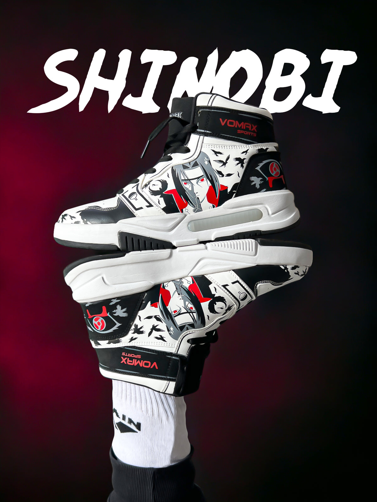 VOMAX SPORTS TRENZ-03 Naruto Itachi Uchiha Shinobi Anime Ninja Print Sneaker for Men's & Boys
